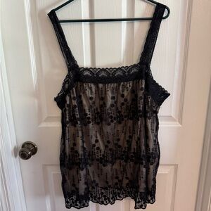 Elegant Black Lace Women's Top